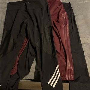 3 pairs of adidas athletic workout leggings in size XL